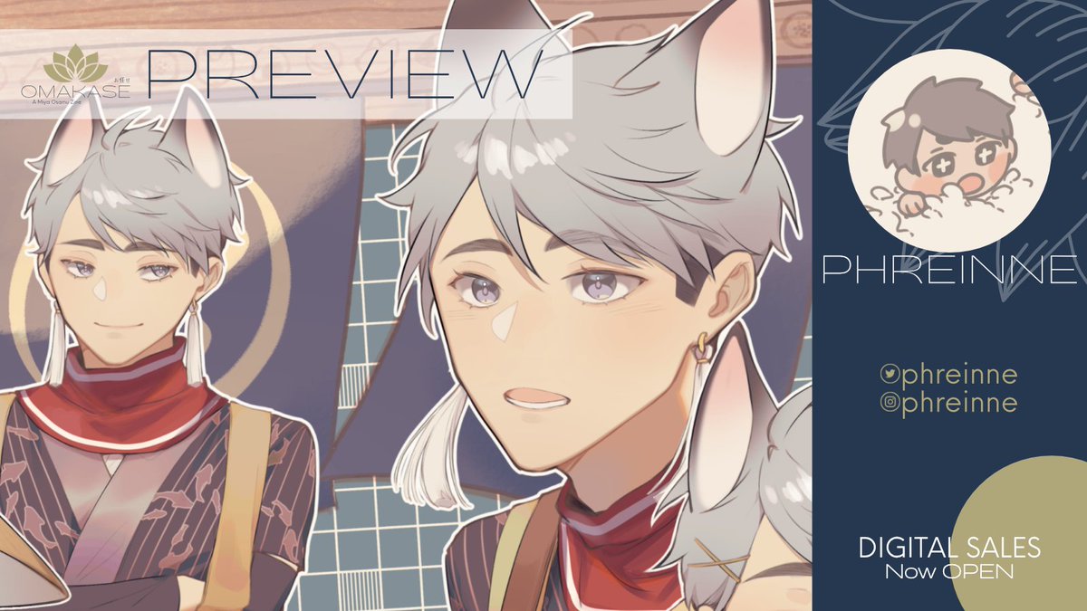 🪷 Digital Zine Preview They say some people have many gifts, we think this kitsune-wanderer osamu might just be the embodiment of it all Let the magical Osamu whisk you away, in this beautiful character page (a spread!) by the fabulous phreinne 🦊 @phreinne 💖