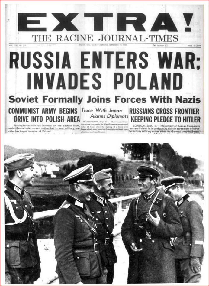 Scurt ghid în 4 pași al 'eliberării' ruse, o paralelă între Polonia anului 1939 și Ucraina din prezent. Concluzia este că nemernicia Moscovei e deja predictibilă. 1. Dezinformarea. La 17 septembrie 1939, Armata Roșie a trecut la invadarea Poloniei pe un front larg, dinspre Est.…