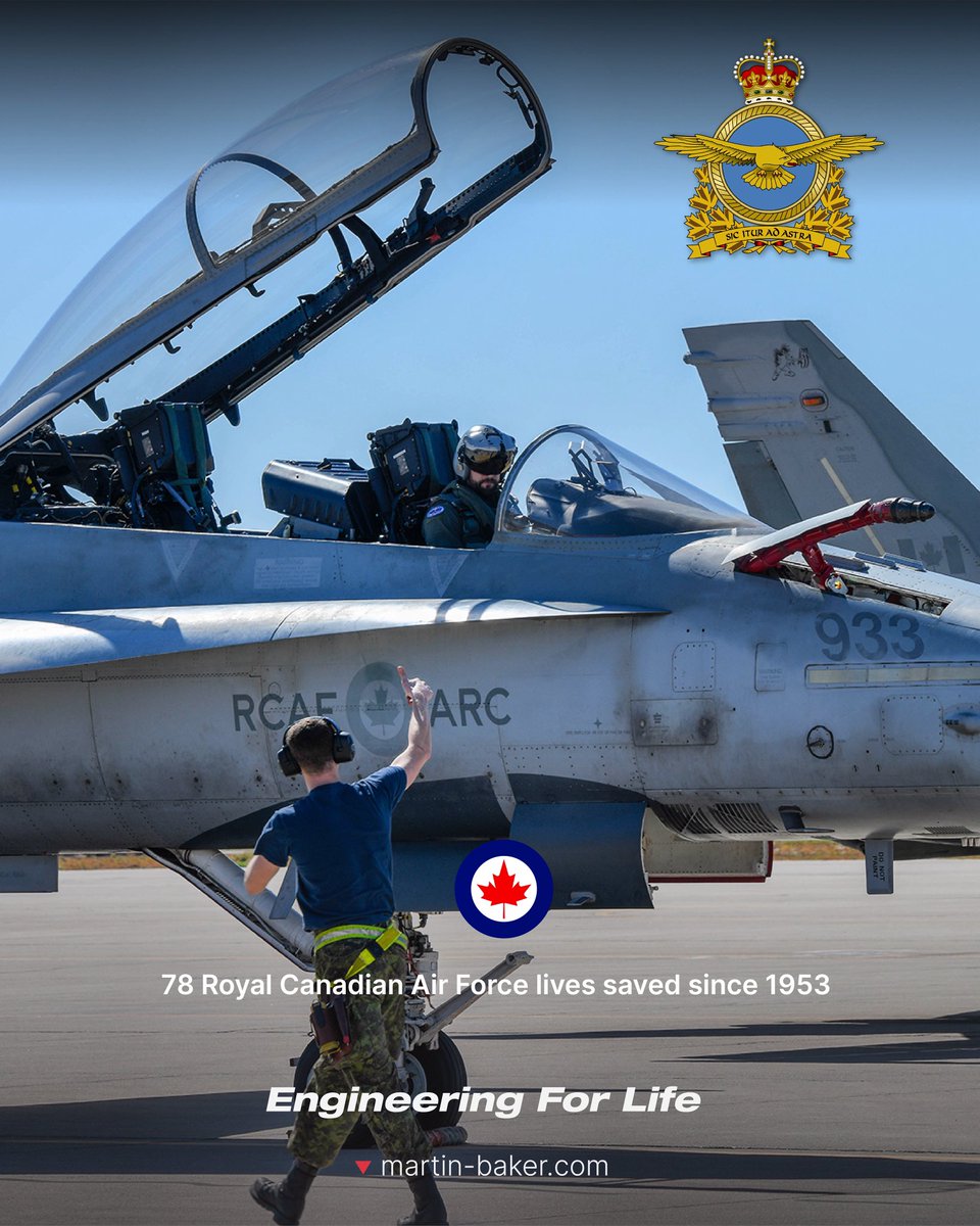Happy 100th Anniversary to the Royal Canadian Air Force from all at Martin-Baker! 🇨🇦🔻

#RCAF100 #EngineeringForLife