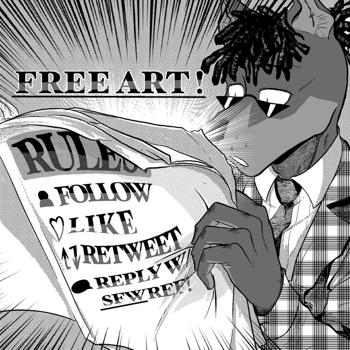 Caps_ule9's tweet photo. ☆ 100 ART RAFFLE ☆

Since I reached 100 followers on here, I want to give back to you !

HOW TO ENTER:
💊 Follow me !
💊 like &amp; retweet this post
💊 comment a SFW Furry ref 

ENDS APR 14th !  
(Prizes &amp; Examples Below !) https://t.co/YW66ebgHKZ