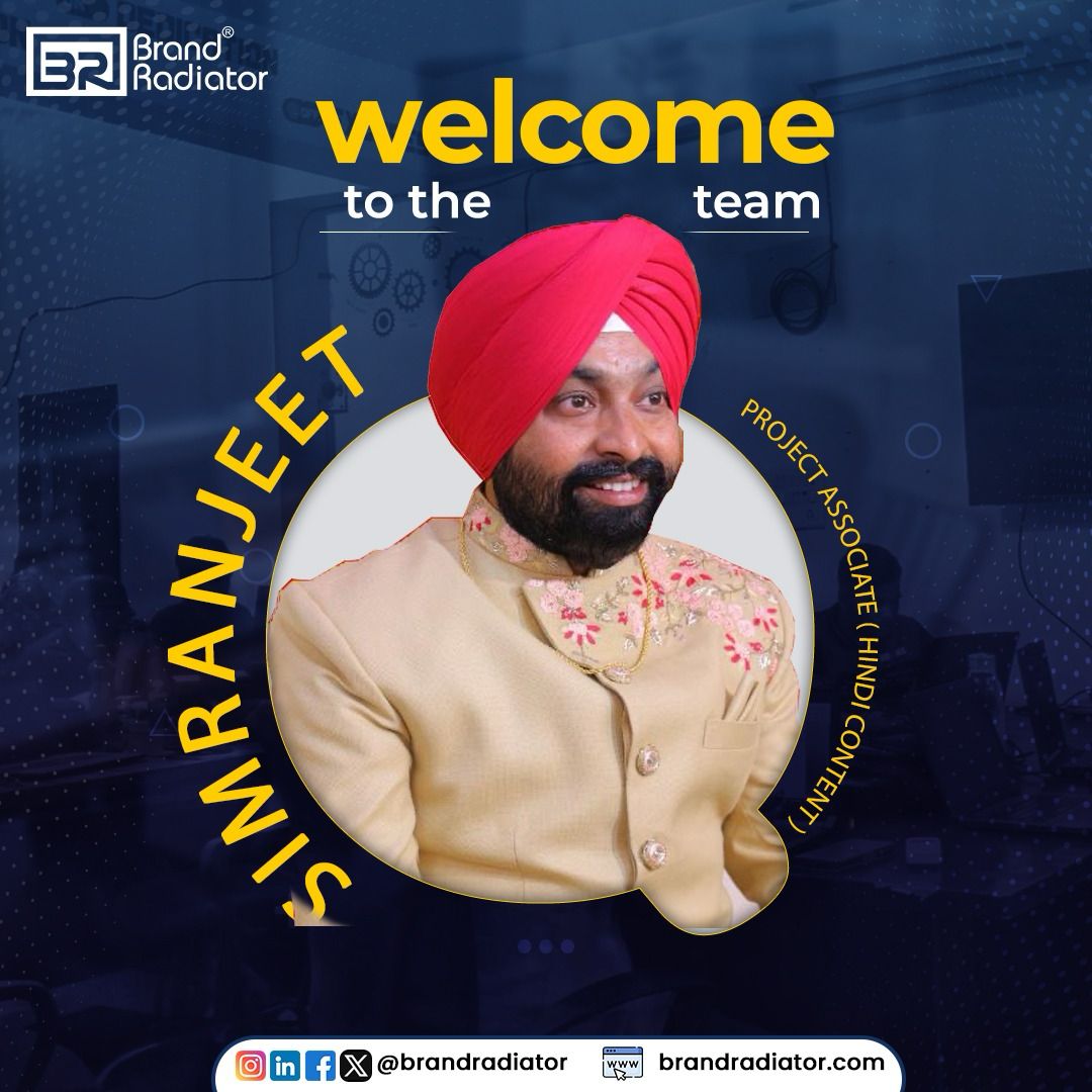 Everyone please welcome Simranjeet, our new member in BR family. Welcome to Brand Radiator!! 😊 #brandradiator #hindicopywriter #hr #webdeveloper #newjoining #graphicdesign #copywriter #digitalmarketing