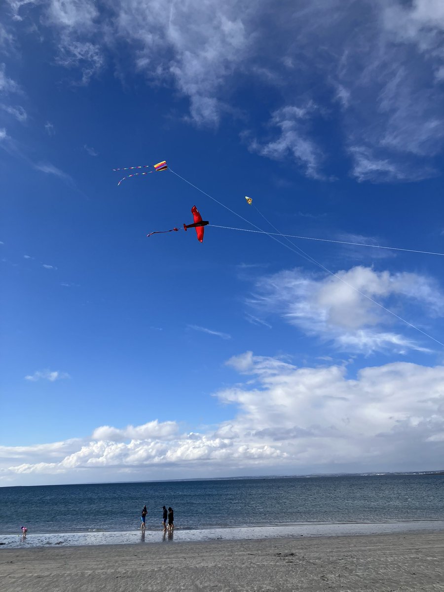 Terrific afternoon in Kinvara sunshine with wonderful people flying kites for Gaza