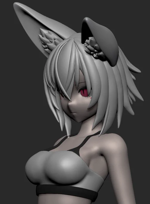 朝貼ったやつエイプリルフールに間に合わせるためにポーズだけ取らせたから所々破綻してるけど最終的にはもっと作り込んで3Dプリンターで出力するつもり 