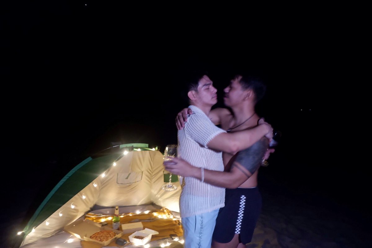 powiecan's tweet photo. thank you for collecting comforting moments worth going back to when we get older and things get harder. i am damn sure we’ll add so so much more, cause i’ll be loving you my whole life. 

happy 7th anniv my bestfriend, my crush, my life partner @mightymadmorgan 🧡 https://t.co/k2Pu6MkmJS