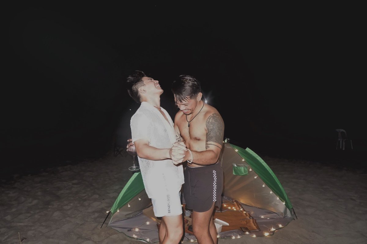 powiecan's tweet photo. thank you for collecting comforting moments worth going back to when we get older and things get harder. i am damn sure we’ll add so so much more, cause i’ll be loving you my whole life. 

happy 7th anniv my bestfriend, my crush, my life partner @mightymadmorgan 🧡 https://t.co/k2Pu6MkmJS