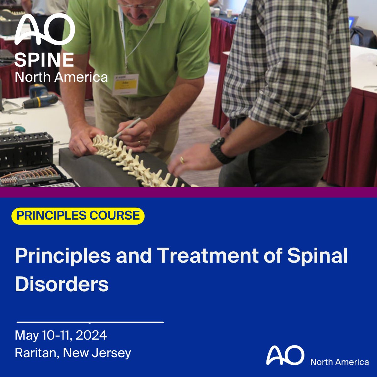🚨Reserve your seat today for the Principles and Treatment of Spinal Disorders course, May 10- 11, 2024 in Raritan, NJ. For more information & to register--> 🔗bit.ly/Spine-Raritan