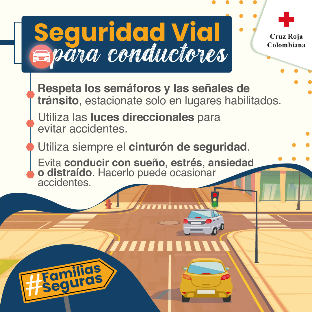 La seguridad vial comienza con decisiones responsables. 🚗 En la Cruz Roja Colombiana, trabajamos para concientizar y educar a la comunidad sobre la importancia de un tránsito seguro. ¡Tu vida vale mucho, respétala! #FamiliasSeguras 👏🏻❤️ 👨‍👩‍👧‍👦