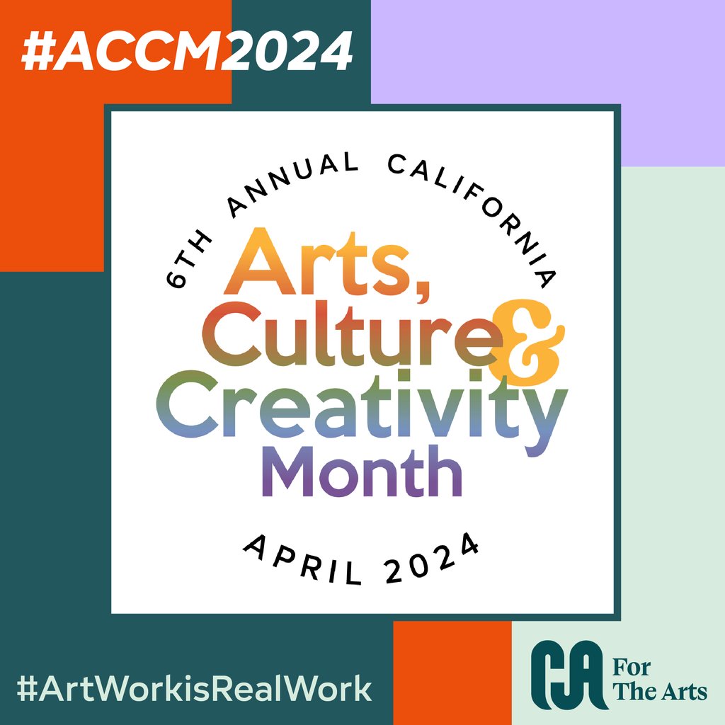 CAfortheArts's tweet photo. 🌼🌺🌷Happy April! Today is the first day of Arts, Culture, & Creativity Month (ACCM). #ACCM2024 programming and activations are shaped by the theme #ArtsWorkisRealWork
Join us this April! Visit: https://t.co/MtcUvqovSR
#InvestCAArts #CAArtsAdvocacy #CAisCreative https://t.co/IaXNJWIBYY