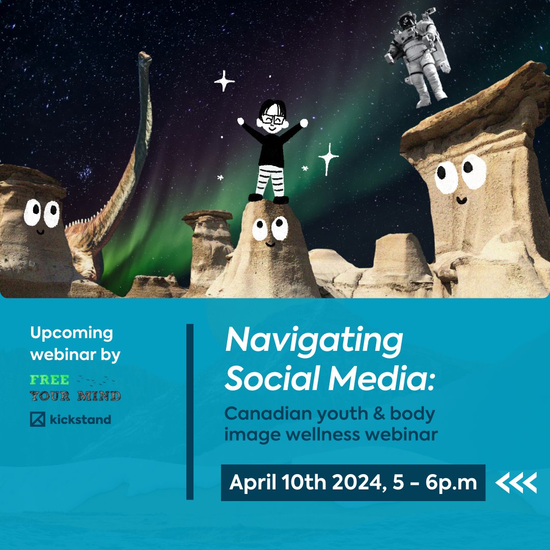 mykickstandca's tweet photo. Join us, along with Free Your Mind, as we shed some light on how Canadian youth, across demographics, can interact safely with mass media, particularly in terms of managing body image.

Secure your spot by registering through the link below.

https://t.co/O9aehlEaGa https://t.co/PmUB5Qe9cW