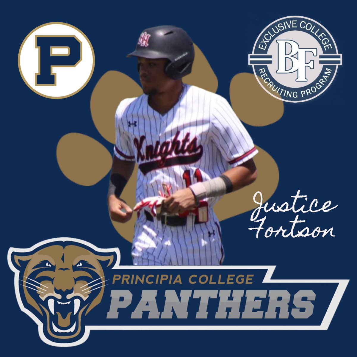 Congratulations to 2024 Baseball Factory Exclusive Program member Justice Fortson (@JusticeFortson2) on his commitment to @PrincipiaBase! #BFExclusive