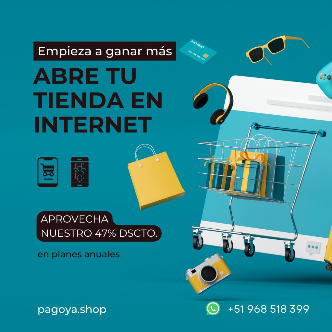 Abrir tu tienda es fácil y sin costos por transacción. Con una plataforma intuitiva y opciones flexibles, estamos aquí para llevar tu negocio al siguiente nivel. 🚀💼

#pagoya #emprender #negocioenlinea #sincomisiones #parati