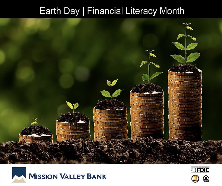 This April, join Mission Valley Bank in celebrating Earth Day on 4/22 and embracing Financial Literacy Month. We are committed to the principles of sustainability and the power of financial education.  

#EarthDay2024 #FinancialLiteracyMonth #Sustainability #missionvalleybank