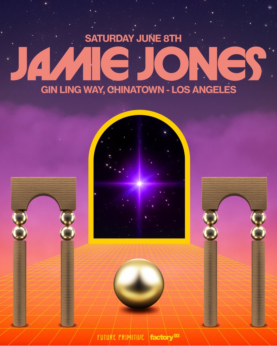 It's time for another night at Gin Ling Way with our friends at Future Primitive. Join us & @JamieJonesMusic on June 8. Sign up for presale: f93.co/jamiejones-gin… Presale: Friday, 4/5 @ 9am PT On Sale: Friday, 4/5 @ 10am PT