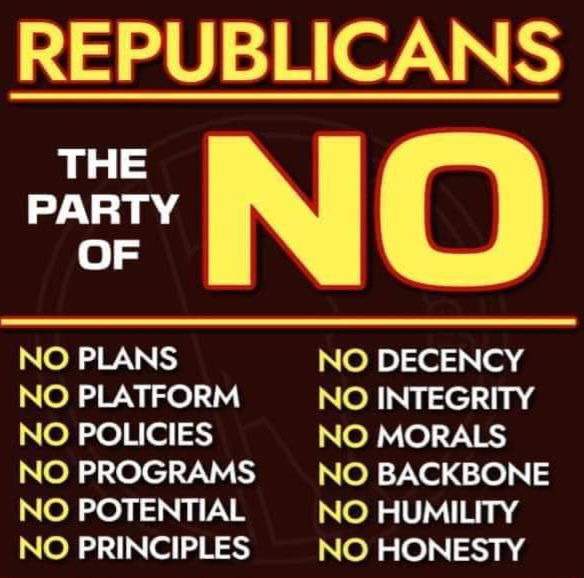 #FuckTheGOP

Just say No to all Republicans.
Vote Blue.