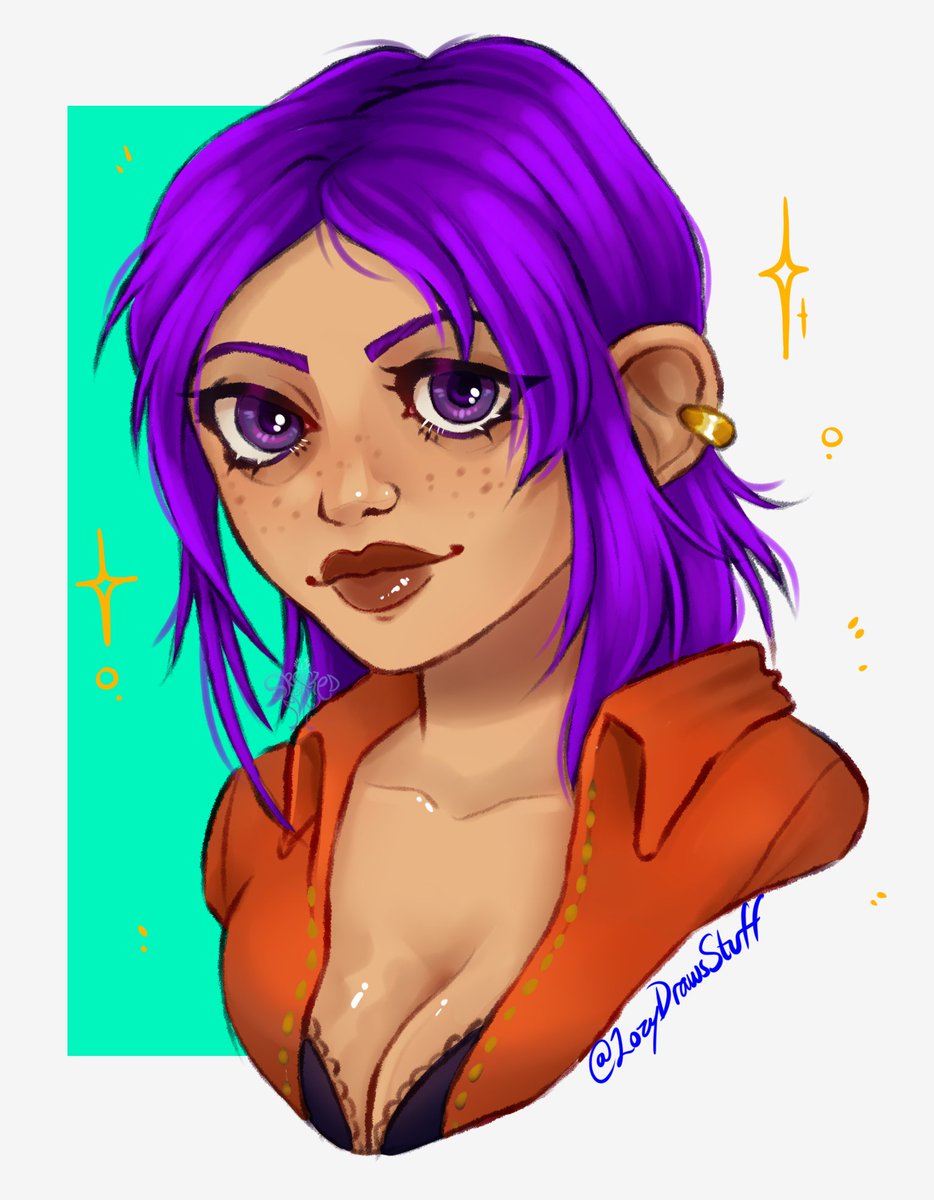 My first gnome art!! Please enjoy this pretty lady Tetra! 💜🔥🔥 #art #warcraft #digitalart #WoW