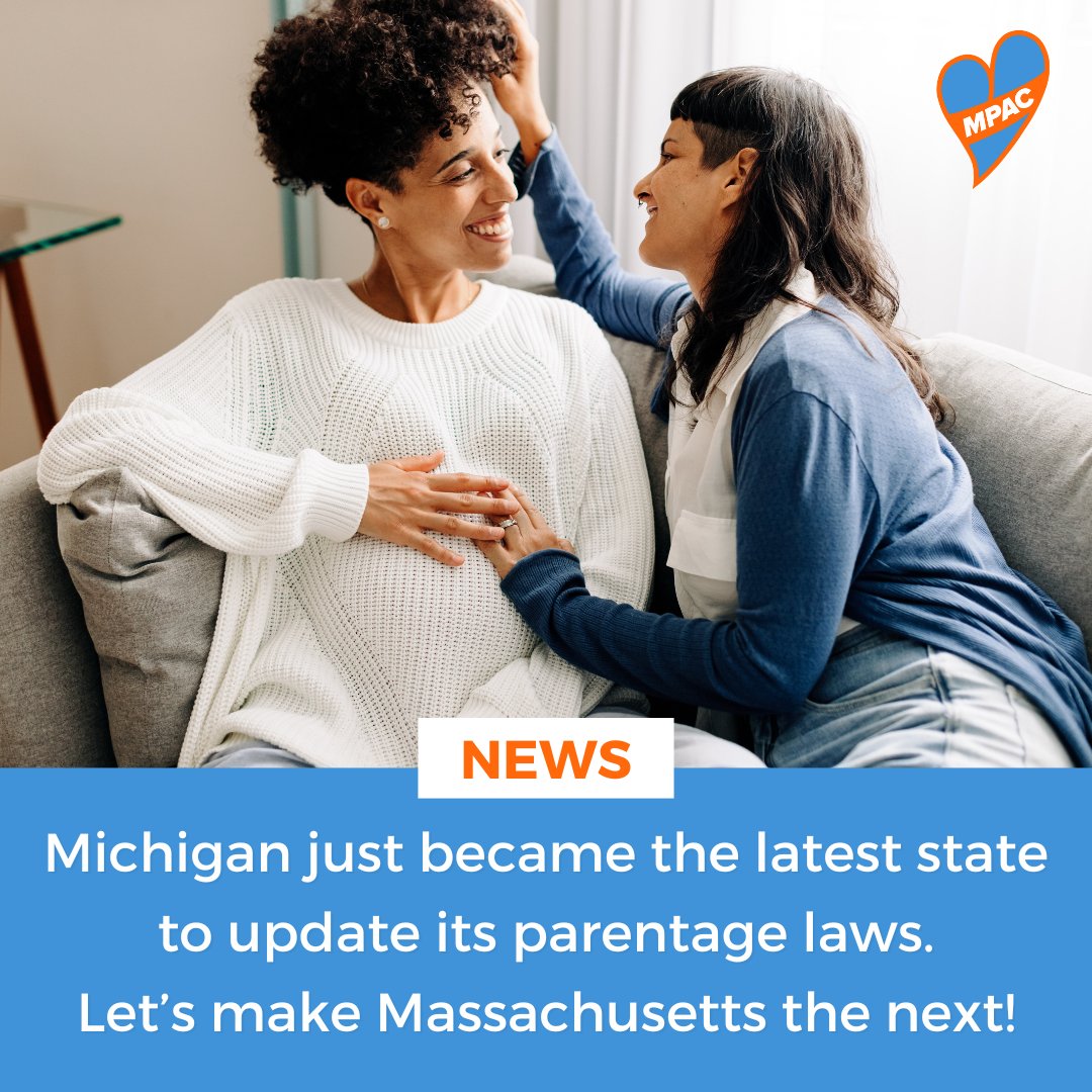 Michigan just updated its parentage laws to protect LGBTQ+ families and all families formed through assisted reproduction or surrogacy! It's time to protect Massachusetts families, too! Take action today to pass the MA Parentage Act: glad.org/take-action-mpa #mapoli