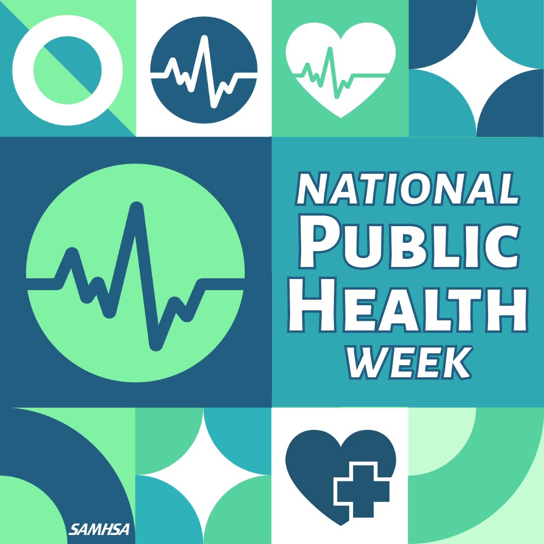 It's National Public Health Week! SAMHSA leads public health efforts to advance the behavioral health of 🇺🇸 We envision that people with, affected by, or at risk for mental health & substance use conditions receive care, achieve well-being & thrive. samhsa.gov/about-us/who-w… #NPHW