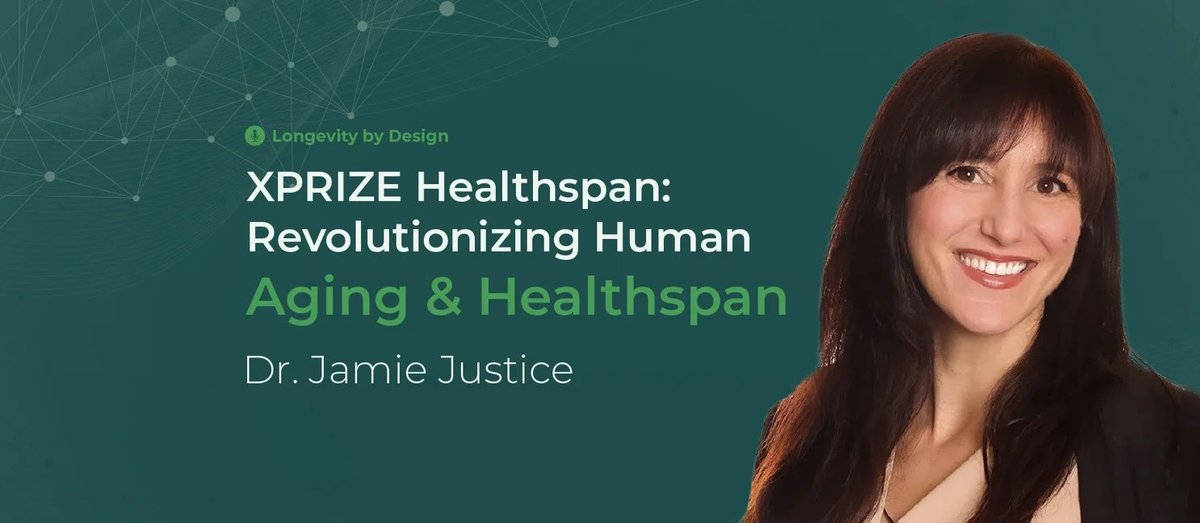 Check out #XPRIZEHealthspan Executive Director @J_N_Justice’s Longevity by Design podcast episode to learn more about the $101M global competition and how Dr. Justice became interested in healthspan research. blog.insidetracker.com/longevity-by-d… cc: @InsideTracker