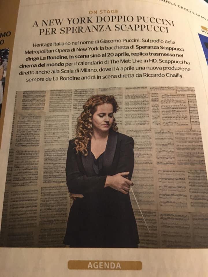 Oggi su @Corriere la Rondine di Puccini @MetOpera e alla Scala in questi giorni @teatroallascala