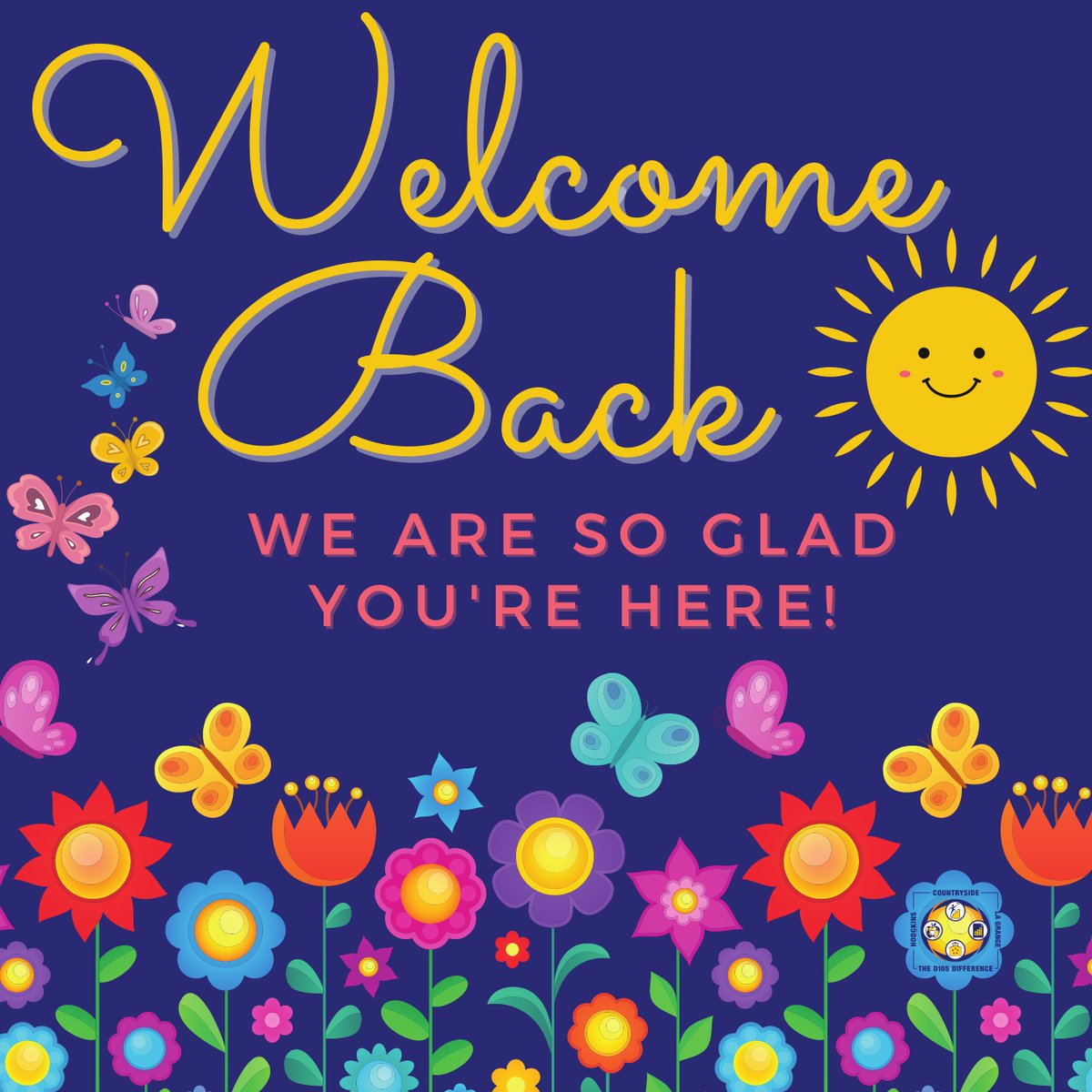 Welcome back, students and staff! 🦋💛💙🌻