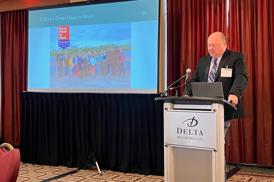 CSS_Pension's tweet photo. Thank you to the CSS directors, delegates, management, staff, and our valued consultants and advisors for joining us in Saskatoon for our annual meeting this week!

 #thankyou #csspension #strengthinnumbers https://t.co/W6ZoqRTC06