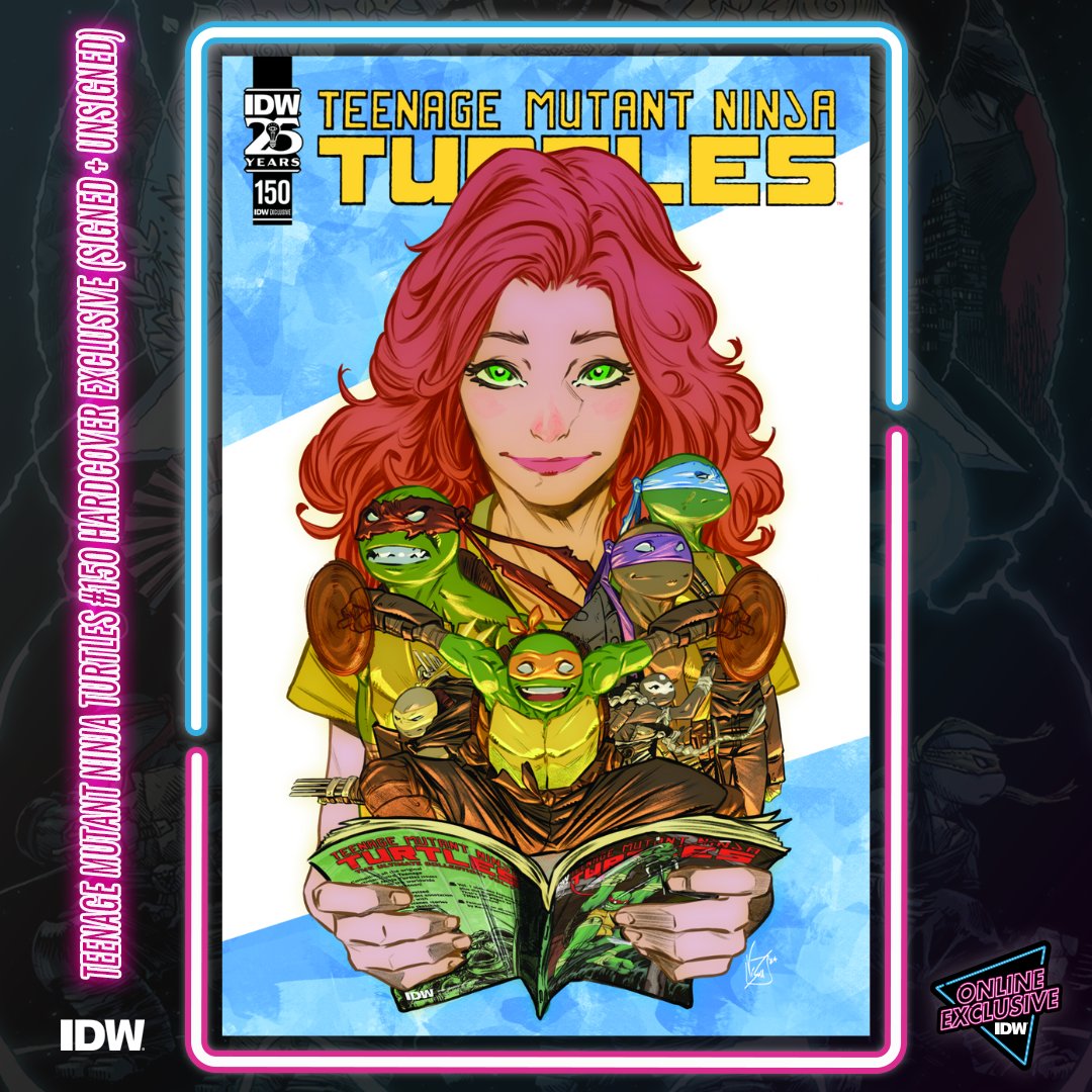 End #TheRoadto150 with a bang!

The TMNT #150 Hardcover Exclusive has 2 versions available, unsigned and signed + numbered by Sophie Campbell. 😱@mooncalfe1. There are LIMITED signed + numbered copies. 

If you want one, don't wait: idwpublishing.com/products/teena…

#TMNT #OnlineExclusive