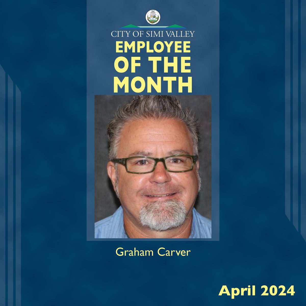 Congratulations, Graham Carver, Employee of the Month! Graham is a Building Maintenance Tech who consistently goes above & beyond. During recent rains, despite not receiving any emergency notifications, he addressed potential flooding and slipping hazards at City Hall.
