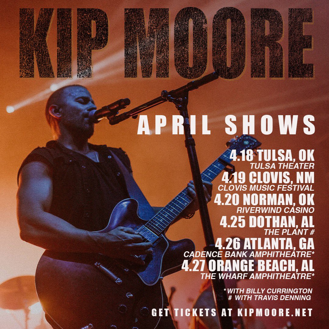 Tickets available at kipmoore.net! See you soon.