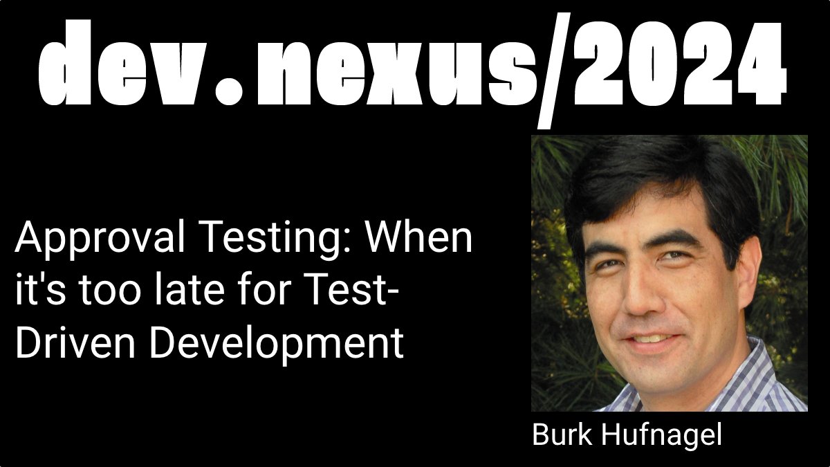Is it ever too late for Test-Driven Devlopment? <a href="/Java_Champions/">Java Champions</a> AJUG Leader <a href="/burkhufnagel/">Burk Hufnagel</a> will expound on Test-Driven Development this year <a href="/devnexus/">Devnexus</a> conf. #Atl USA Apr 9-11, 2024