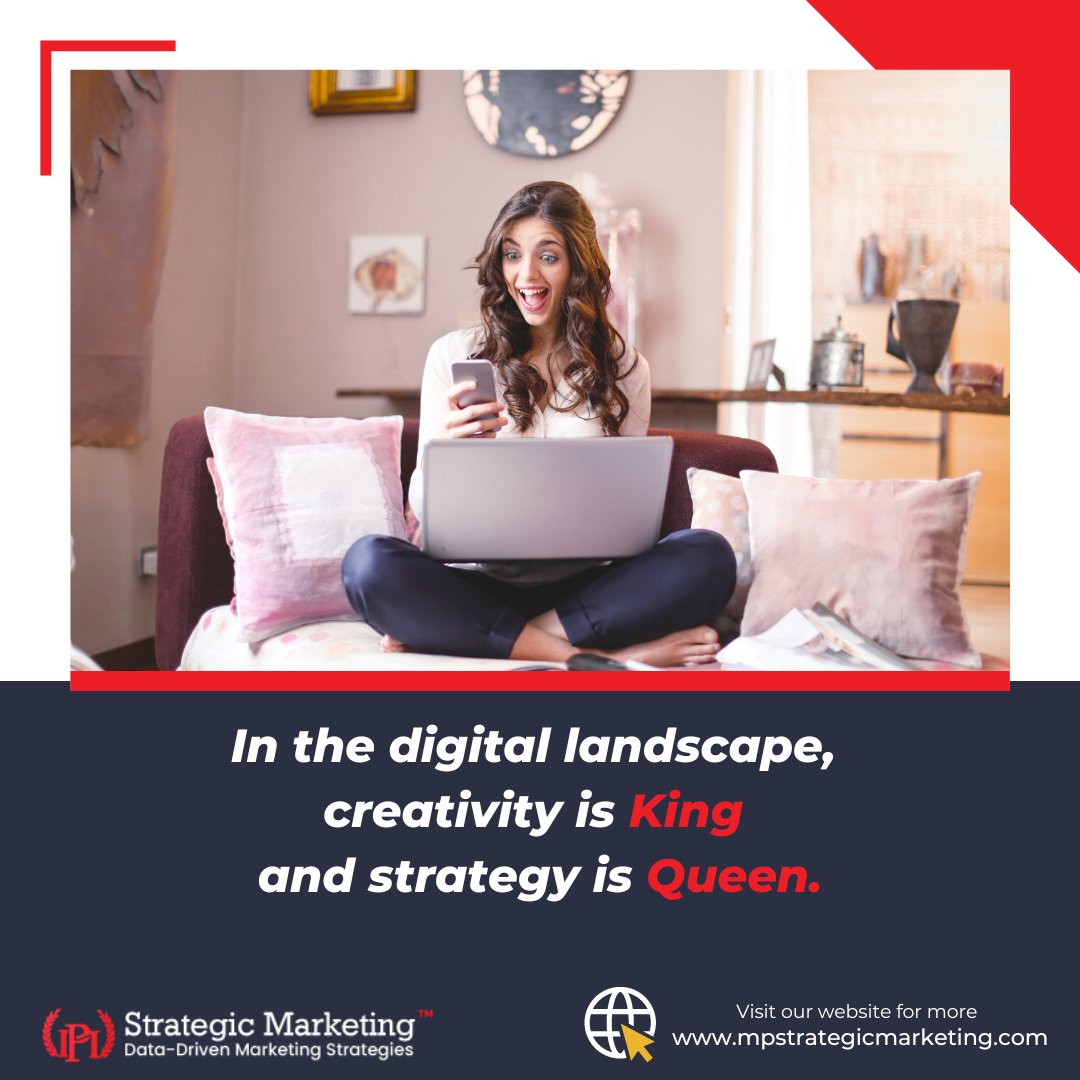 In the digital landscape, creativity is King and strategy is Queen.

#mpstrategicmarketing #digitalmarketing #mondaymotivation #motivational #socialmediamarketing #smallbusinessseo #mpsm #chatgpt #instagram #gpt4 #tech #trending