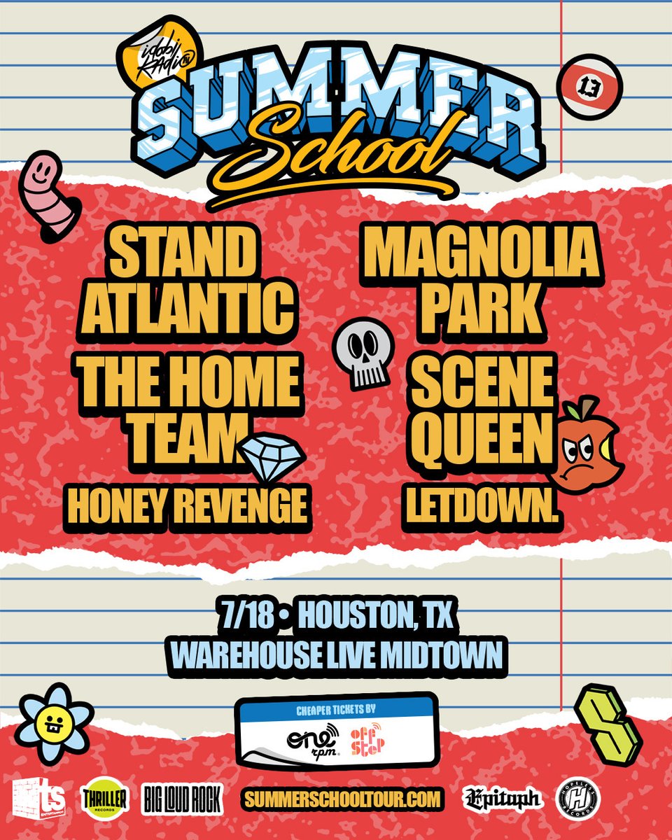 IDOBI Summer School is hitting TX this July w/ @scenequeenrocks @magnoliaparkfl, @thehometeamnw @standatlantic @honeyrevengeca & @foreverletdown‼️ Presale: Wed 4/3 @ 12PM - Thurs 4/4 @ 10PM PW: TXSUMMER2024 ON SALE: Fri 4/5 @ 11AM @faroutlounge @gilleysdallas @whlmidtown