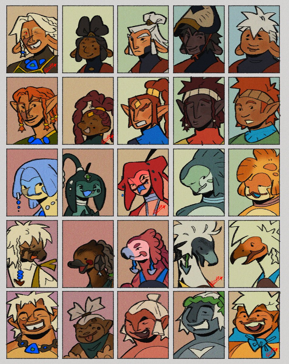ezlo_x's tweet photo. [ tloz au ] - something fun I did w my au characters based on that one dunmeshi image :] https://t.co/ndWuxPryNW