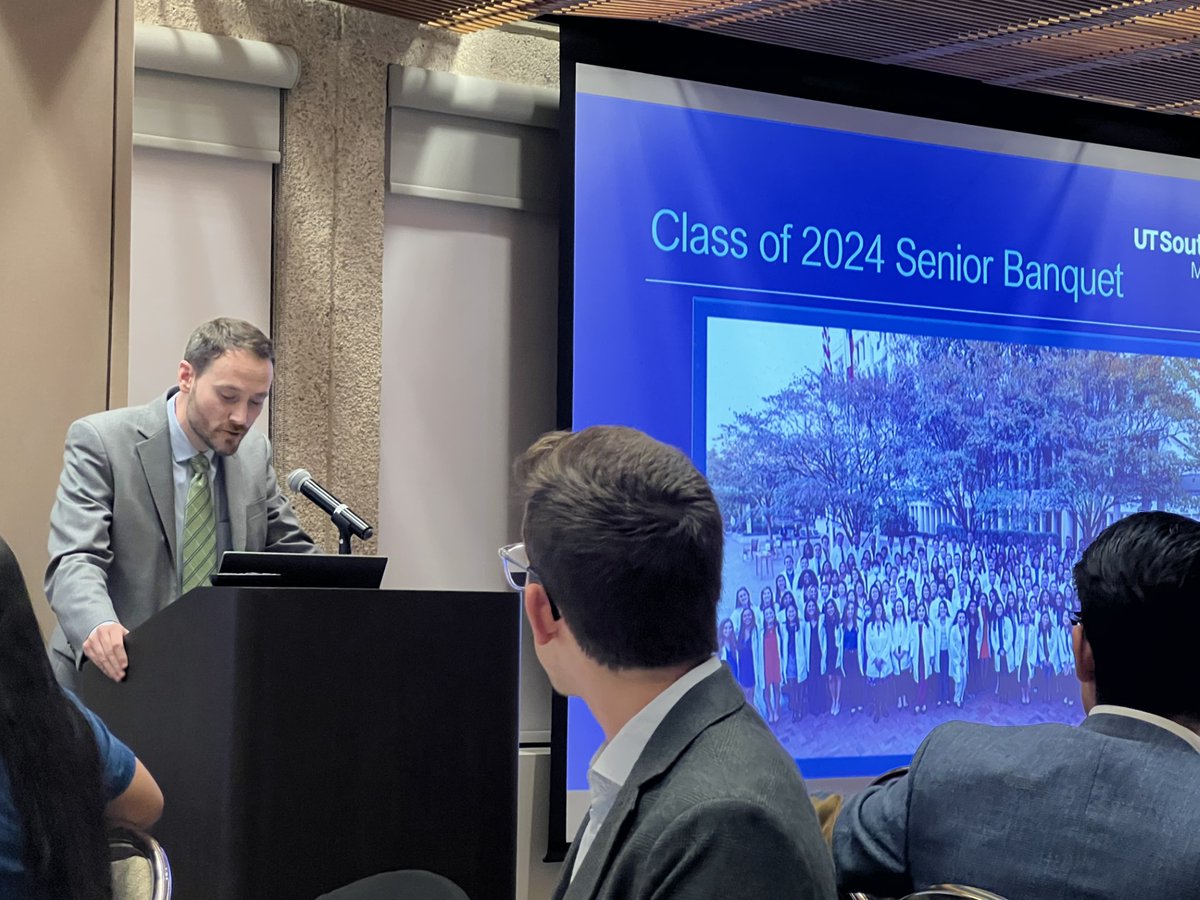 Proud moment! 👏 Chad Lane, M.D., was selected on behalf of the Class of 2024 Student Government to be the keynote speaker at their senior banquet. With great honor, Dr. Lane celebrated the graduates with an amazing speech!