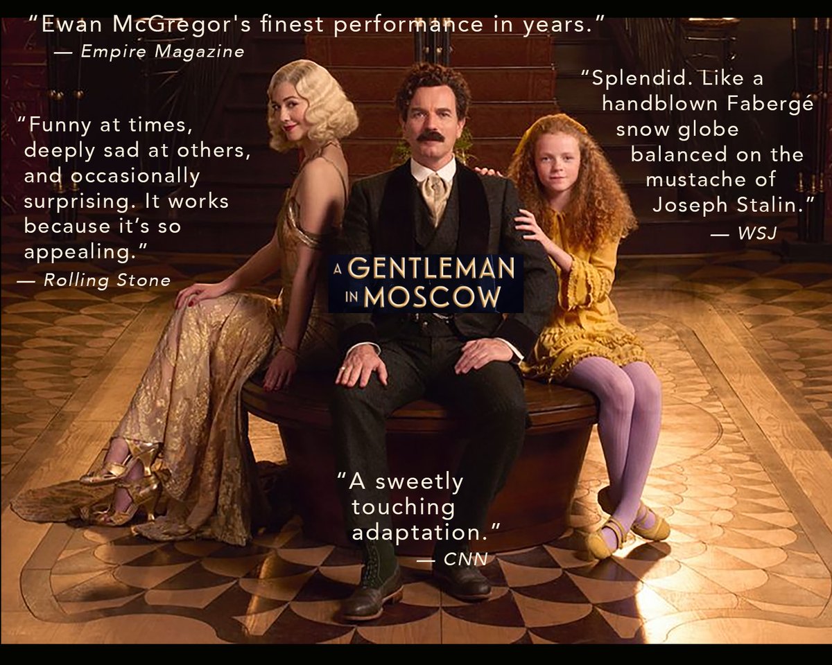 Together again for the first time! #AmorTowles and #EwanMacGregor Now streaming! From one of my fave Towles books: #AGentlemanInMoscow Starring the sublime MacGregor and a glorious supporting cast. #FoodForTheSoul On #Paramount+ loom.ly/oZ_qBvs