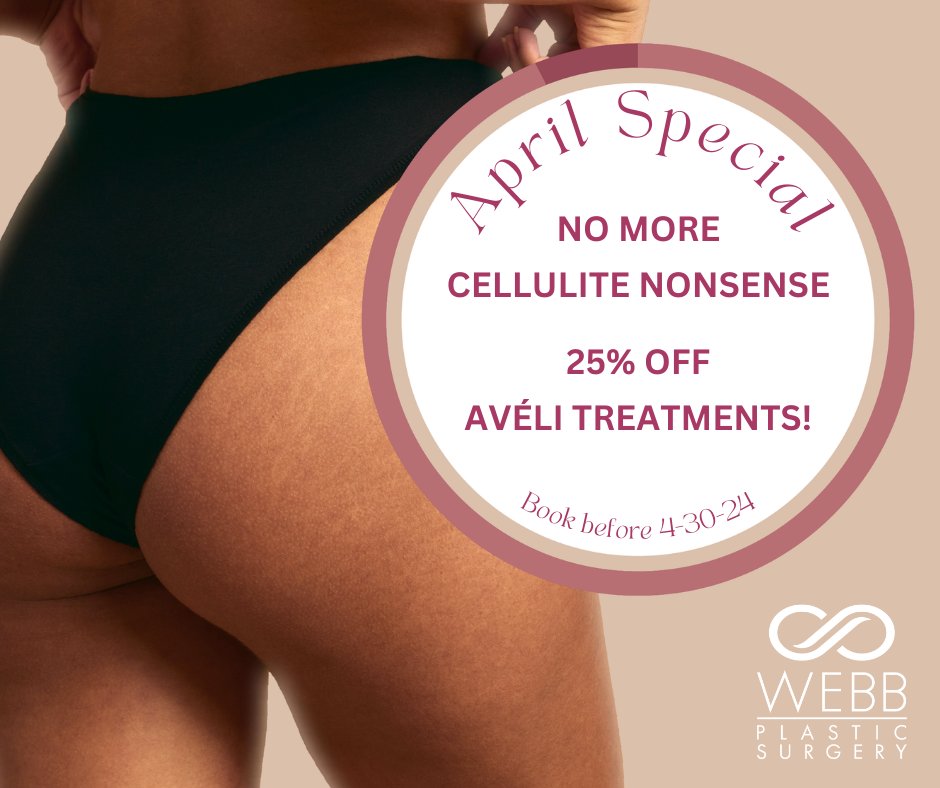 WebbPlasticSurg's tweet photo. Dimples are cute on your face, but not your backside! If you're longing for a smoother look, an Avéli® treatment is what you need! Call 480-447-2201!

#webbplasticsurgery #plasticsurgery #plasticsurgeon #cosmeticsurgery #phoenix #paradisevalley #Aveli #CelluliteTreatment https://t.co/VnWbVw3xSu
