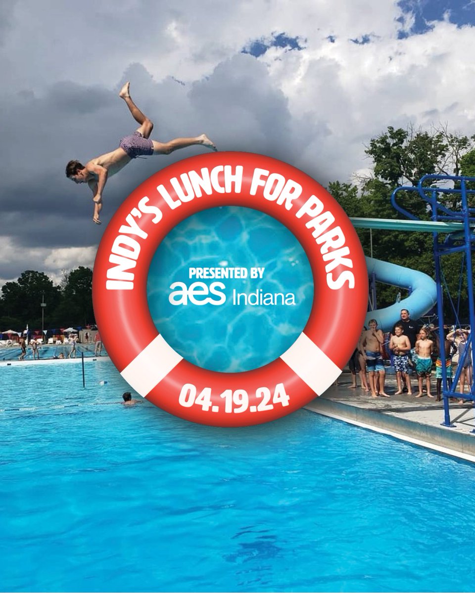 💦For instant fun, just add water! On Friday, April 19th, come to the #ParksFunLunch presented by @AESIndiana w/ your friends, colleagues, & anyone you know who LOVES @IndyParksandRec & their public pools. Don’t be a wet noodle – JOIN US! parks-alliance.org/.../indys-lunc…