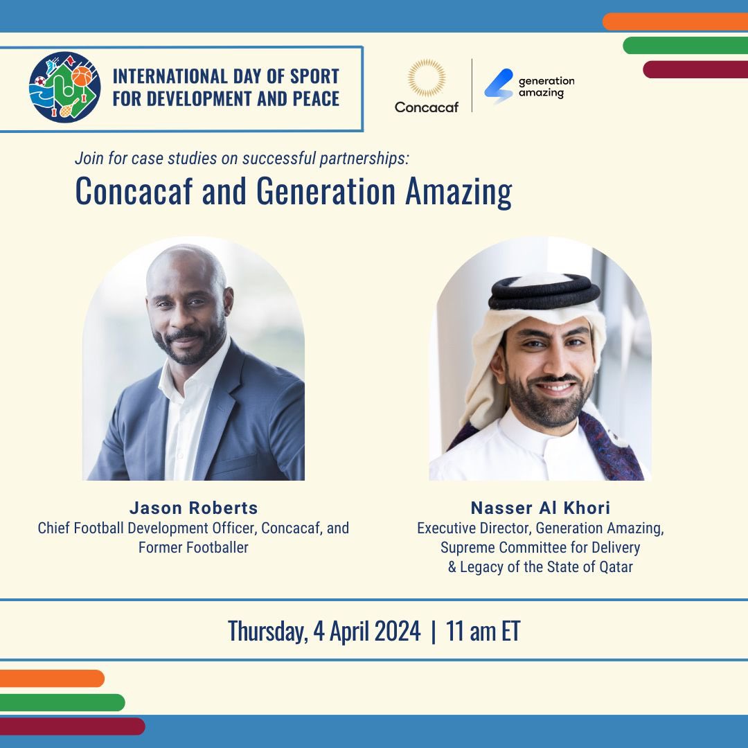 Just 3 days until International #SportDay 2024 at the @UN, where I’ll be presenting with our incredible partner @JasonRoberts30 from @Concacaf on the past, present and future of our joint #Football4Development programming in North America, the Caribbean and Central America. You