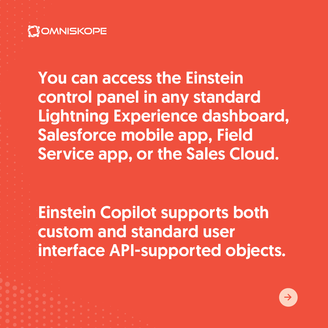 Omniskope's tweet photo. Spend some time getting to know Einstein Copilot to unlock its full potential. Check out the blog by Gaurav Jain and Joshua Tipton, PCM® for more details: https://t.co/WSkVF6XyQp

#Omniskope #Saleforce #EinsteinAI #GenAI #CRM https://t.co/LGYwt7tXJr