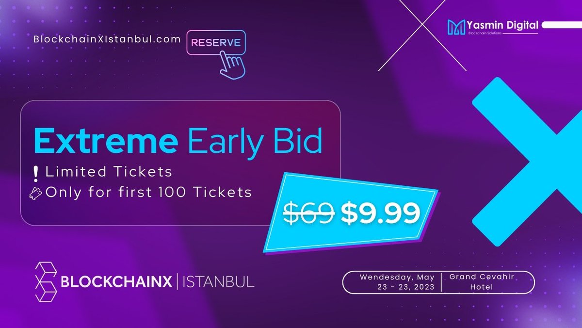 The moment has arrived!🤩 ⏱️ An exclusive price for only the first 100 tickets: Limited tickets available at just $9.99! Use the code BCX82 to unlock this special offer.🔓 🎟️ Reserve your ticket now and join us on the journey to realizing the vision of blockchain! Click below…