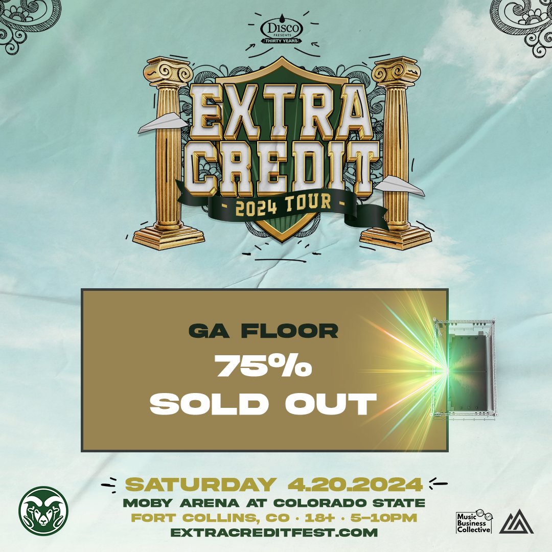 GA Floor is officially 75% SOLD OUT! Secure your spot on the dance floor before it's too late🕺🔔

🎫extracreditfest.com
