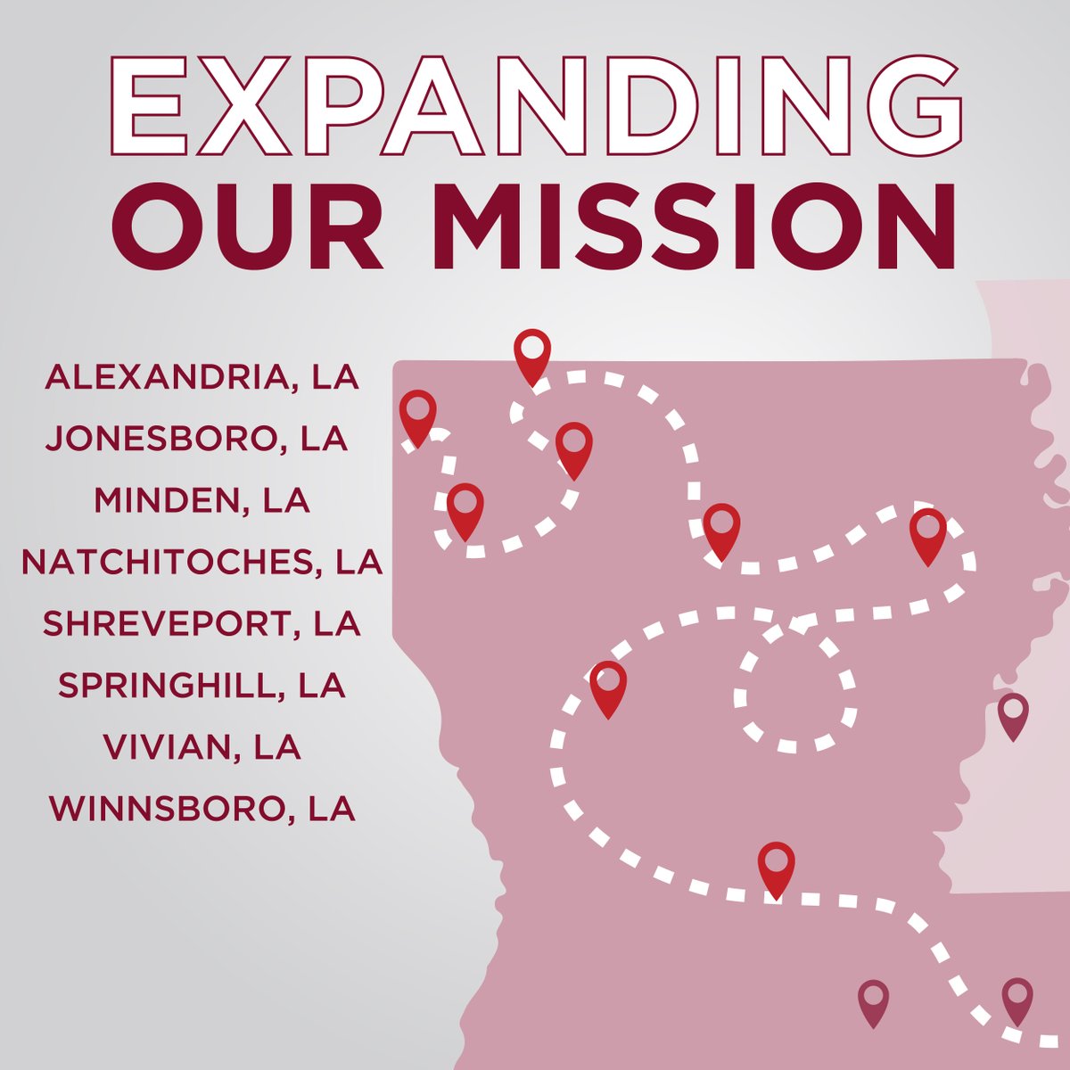 We are thrilled about the expansion of our services with 8 new locations across North & Central Louisiana! This brings enhanced #cancercare with improved patient outcomes, better accessibility & more support closer to home.🏥#BeatCancer #HealthcareExpansion