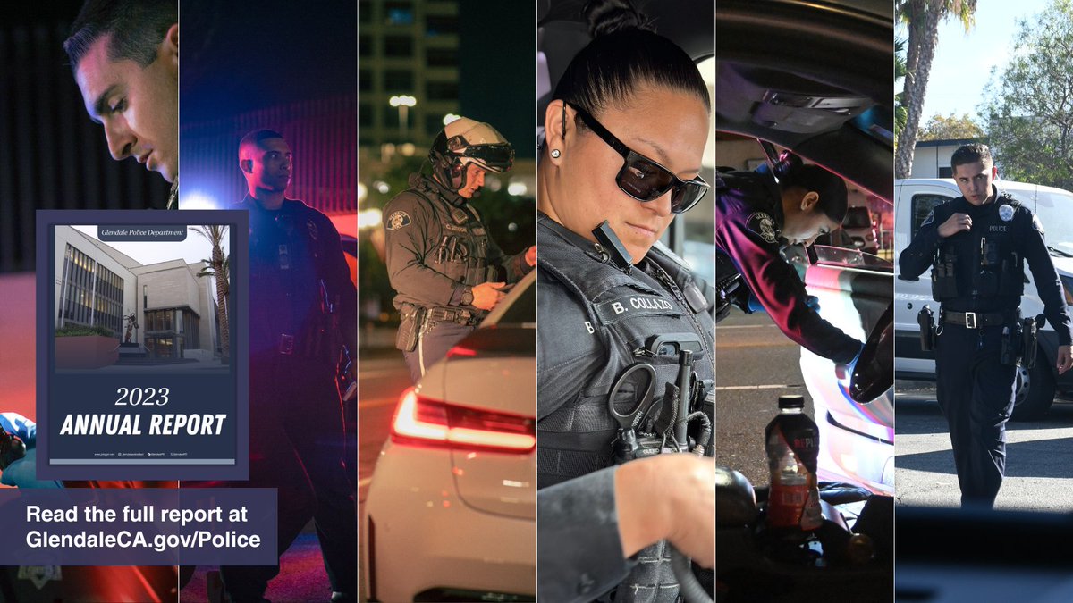 The Annual Report showcases our accomplishments & challenges in 2023, as well as our continued commitment to providing the highest-level public safety services through proactive policing, professionalism & community partnerships. Full report: GlendaleCA.gov/Police @MannyCid_GPD