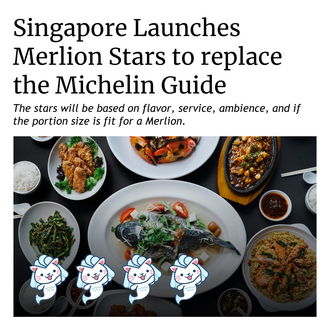 VisitSG_US's tweet photo. With Singapore’s next-level dining opportunities, we needed a new scale to base them on! Check out the Michelin eats that will likely be in the Merlion guide: https://t.co/LuVrms2wnC

Also… April Fool’s. 😊

#VisitSingapore #PassionMadePossible https://t.co/e6vweMo5Bi