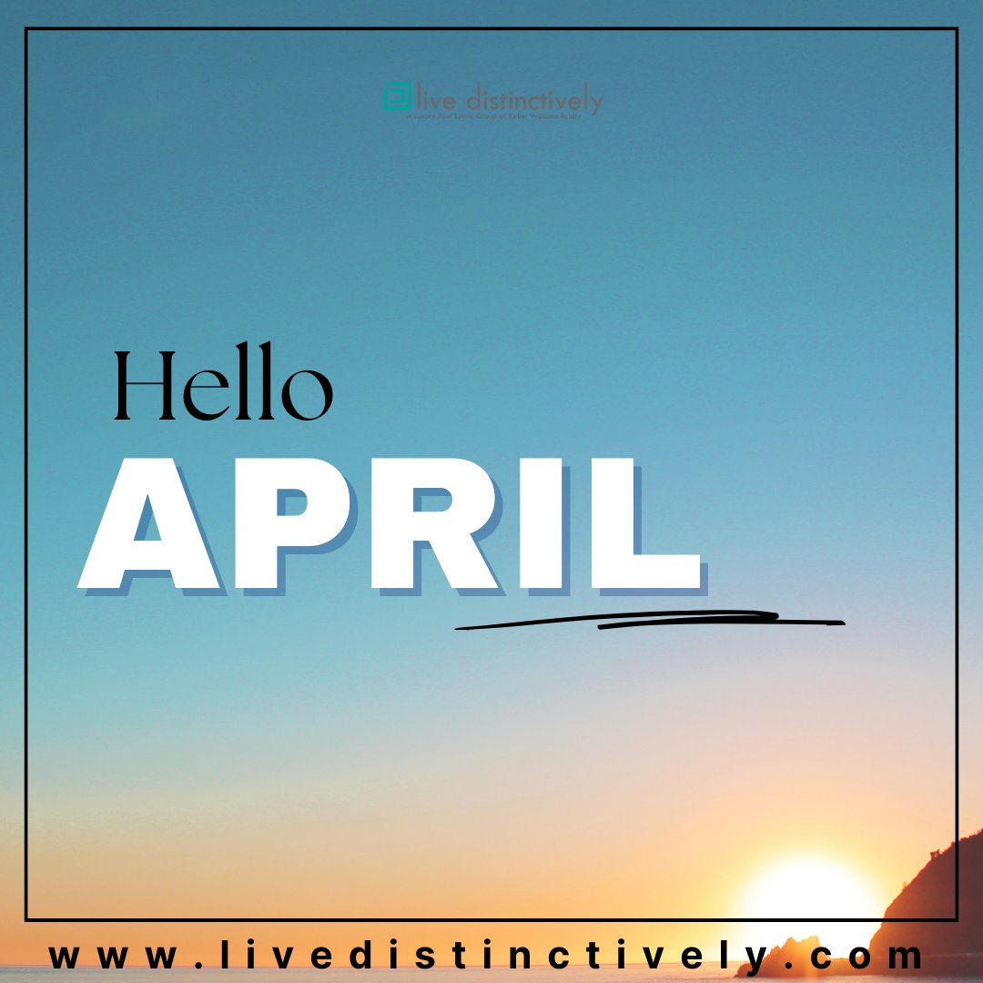 Hello April, hello possibilities! 🌺 Ready to turn your real estate dreams into reality this month? Let's make it happen together. 🔑

🌐LiveDistinctively.com 

#LiveDistinctively  #SellingSoCal #SoldbyLiveDistinctively   #ListedbyLiveDistinctively #CondostoCastles