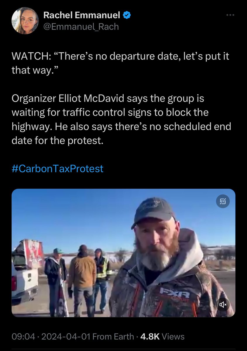 The same dude who accosted the deputy Prime Minister is now attempting blockade 2.0. Between Calgary and Banff. But no, Alberta doesn’t have a radicalized extremist problem. #abpoli #ableg #cdnpoli