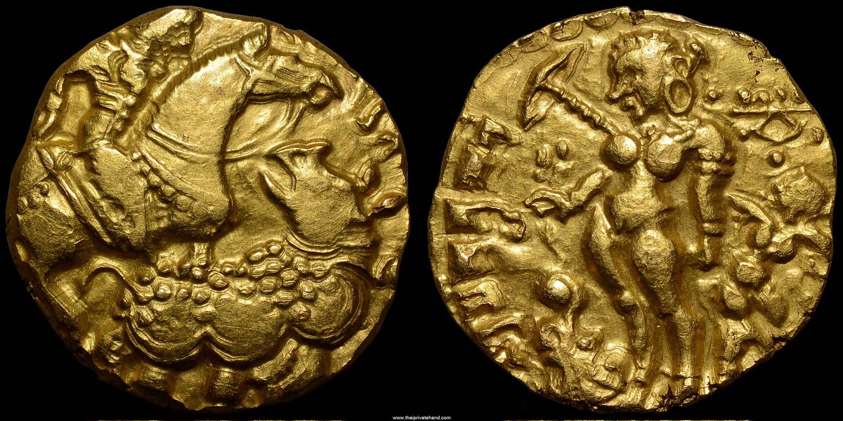The Landmark 'Rhinoceros-Slayer' type Gold Dinara of Emperor Kumaragupta c. 415, depicting the Imperial Gupta Conquest of Kamrupa, under the North Eastern Campaign!

Ganga, standing on Makara, holding lotus, shaded by parasol

Even 1300 yrs after the fall of Guptas, NE remained..