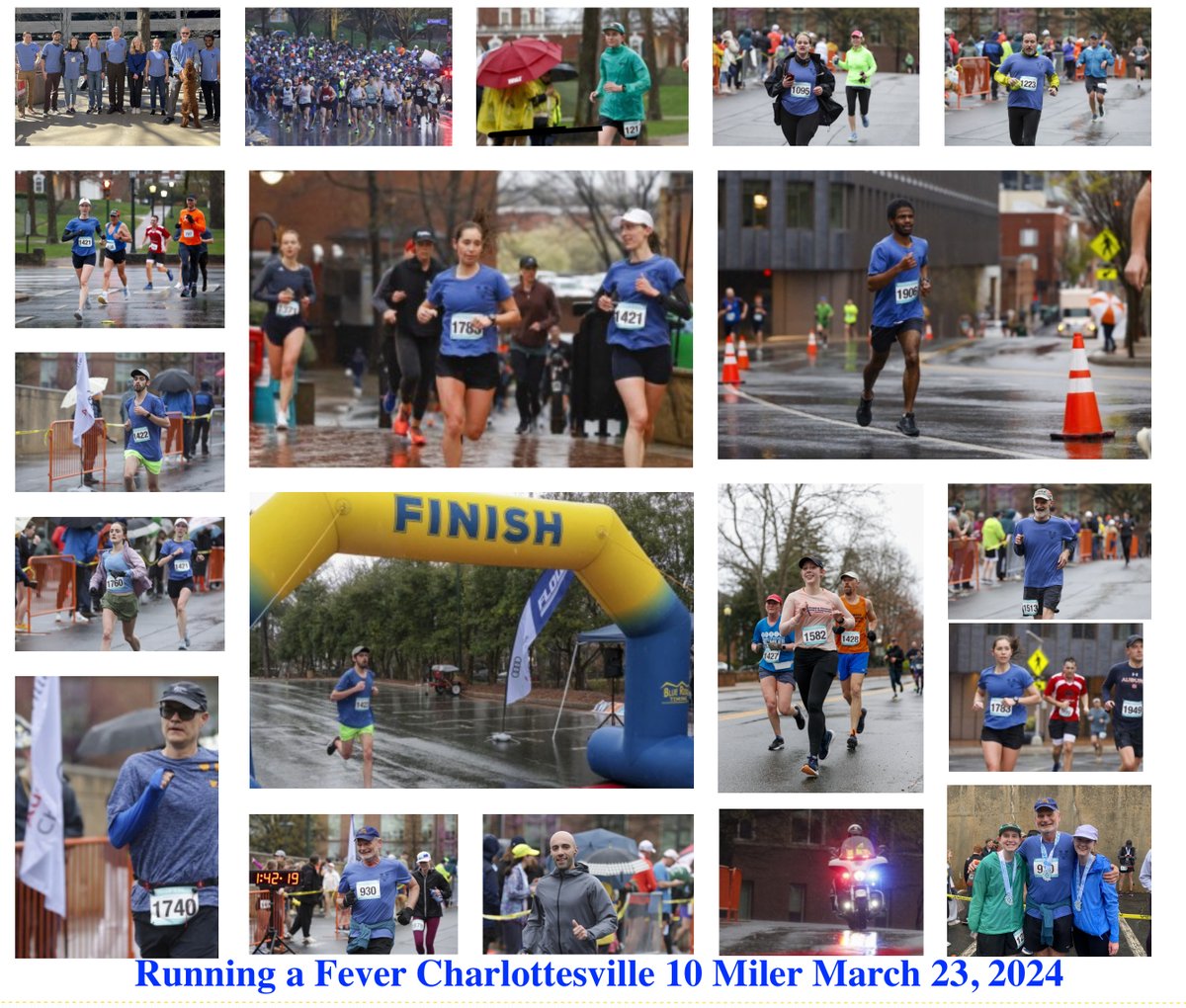 Photos from the Infectious Diseases “Running a Fever” team at the Charlottesville 10 Miler on March 23rd! Participants and times in the May issue of Medicine Matters. Go team! @UVA_ID #10Miler #Running