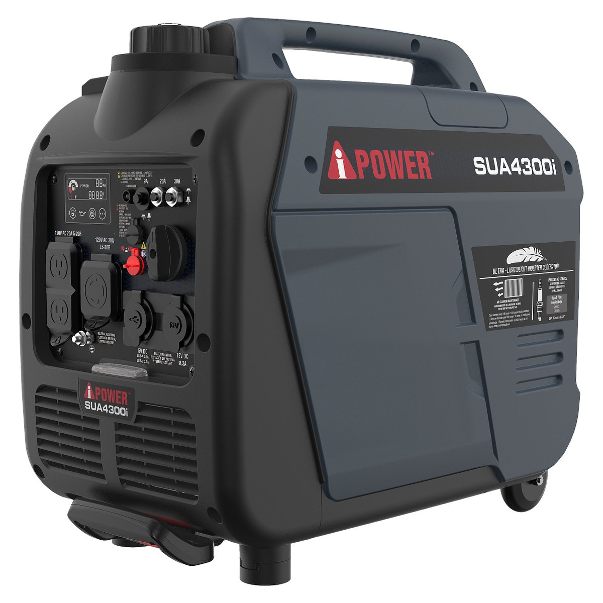 The A-iPower SUA4300i inverter features low idle technology, factory installed telescopic handle and wheels, and a CO Sensor with automatic shutdown. a-ipower.com/products/sua43… #portablegenerators #inverters #invertergenerators #aipowerup #portablepower