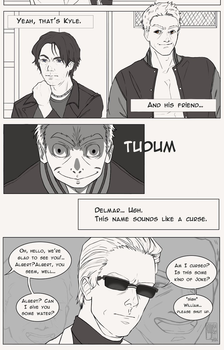 🐱Fine, here's a duplicate of the work you might have missed while I was shadowbanned. If you think this is an ironic comic then... yes, you're right
#ResidentEvil #REBHFun #AlbertWesker #WilliamBirkin #Ocxcanon #Biohazard #ArtistOnTwitter #digitalart