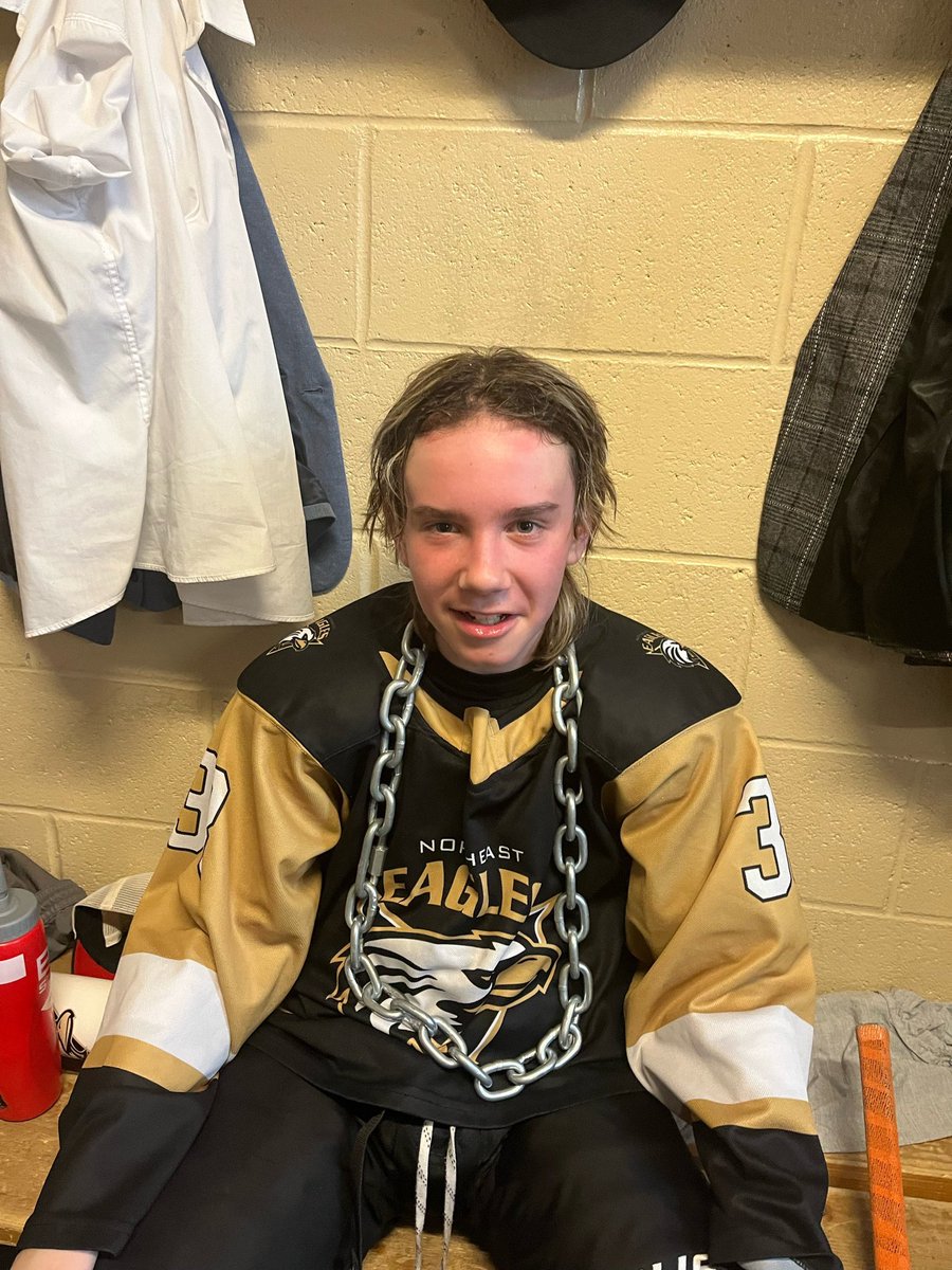 We started off our Provincials with a BIG 9-1 win!  Player of the Game Chase Stokes! Hardest Worker William Hopkins! Strongest Link Jake Stockwood! <a href="/ne_eagles/">Northeast Eagles</a> Let’s keep it going!!!